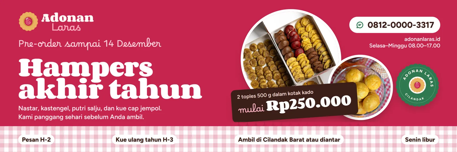 Adonan Laras: Spanduk 3 × 1 m