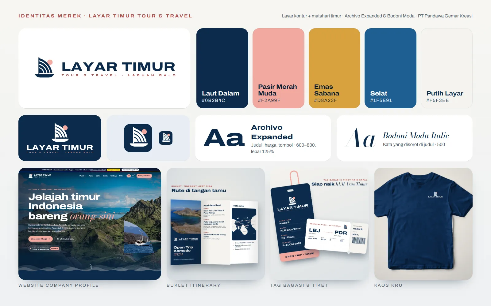 Layar Timur Tour & Travel: Brand board