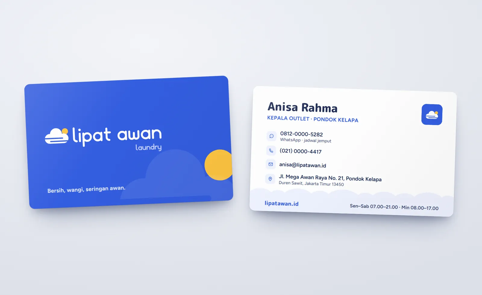 Lipat Awan Laundry: Kartu nama