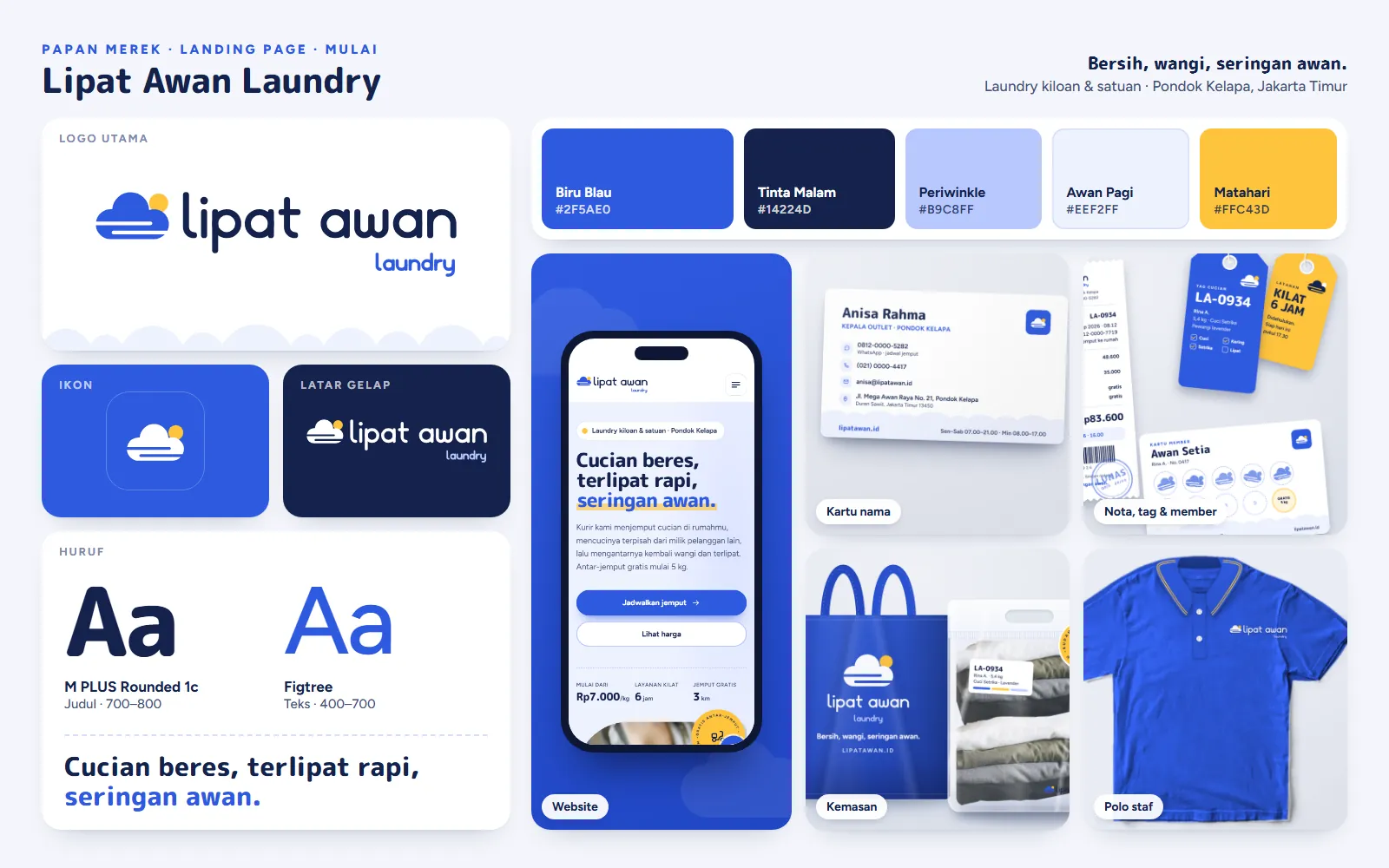 Lipat Awan Laundry: Papan merek