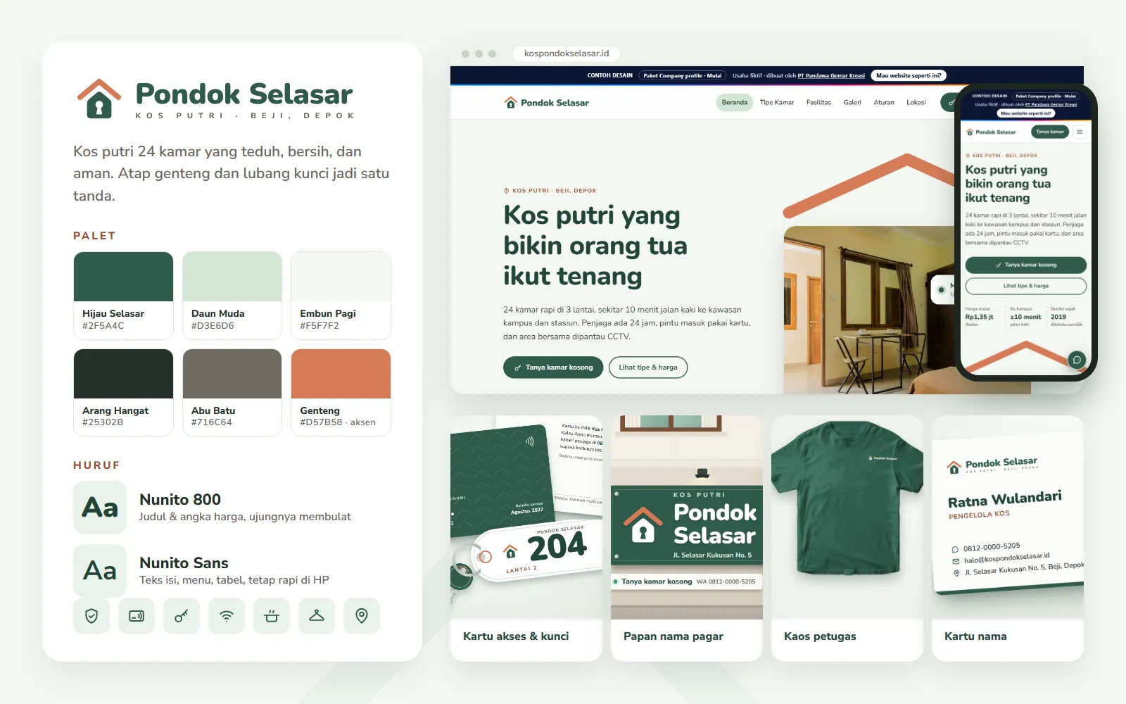 Kos Pondok Selasar: Papan merek