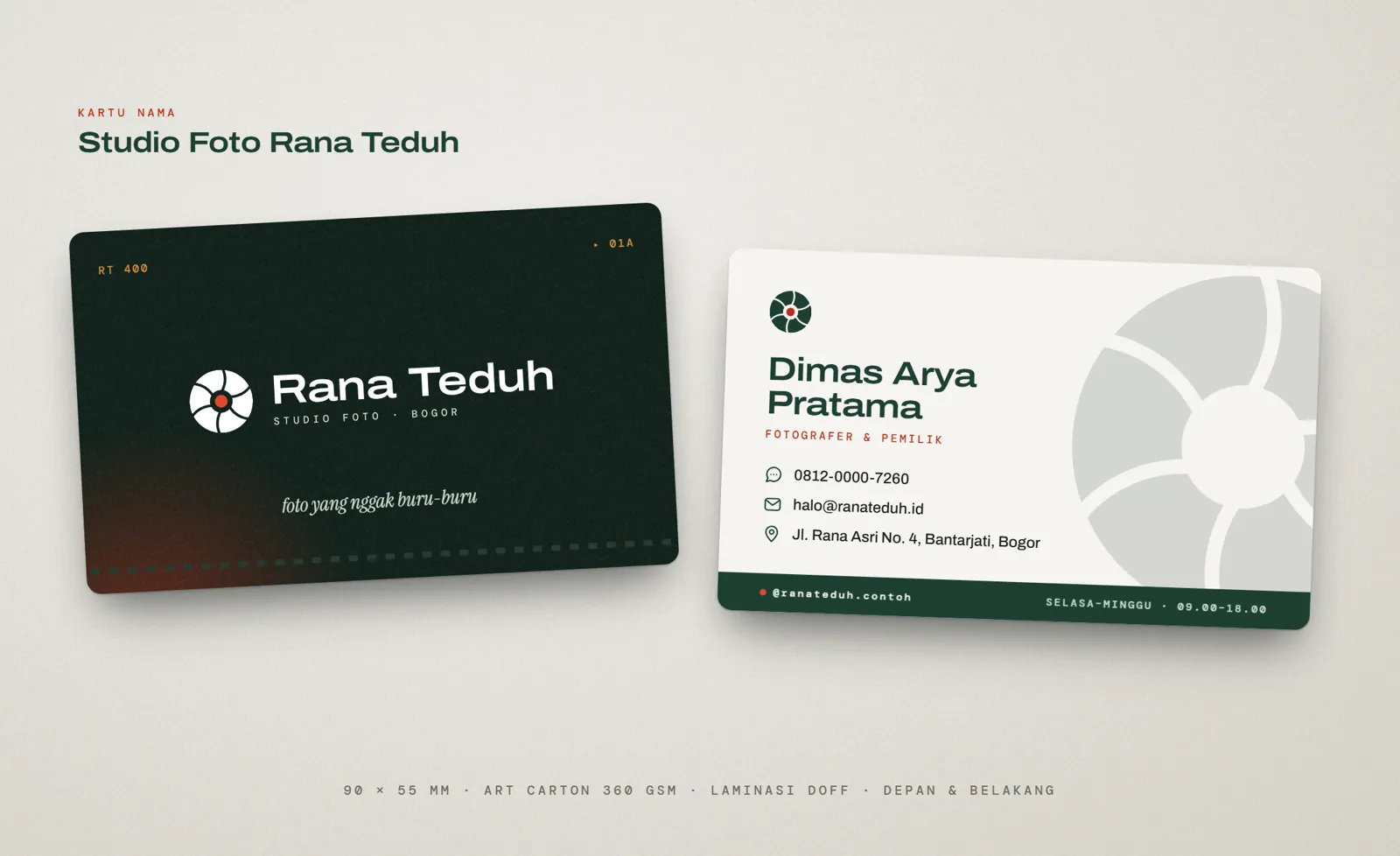 Studio Foto Rana Teduh: Business cards