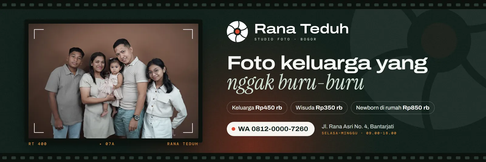 Studio Foto Rana Teduh: Banner 3 × 1 m