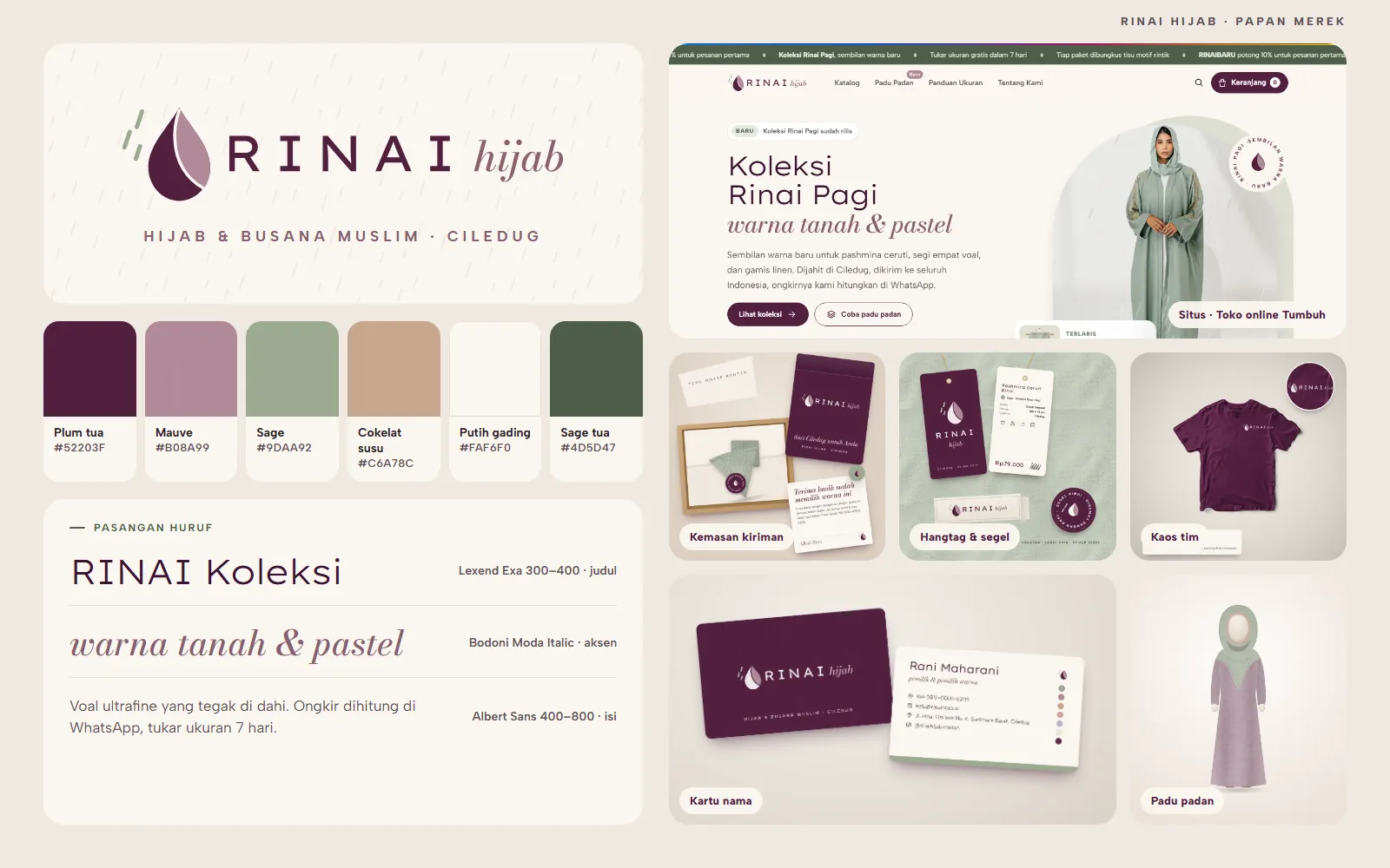 Rinai Hijab: Brand board