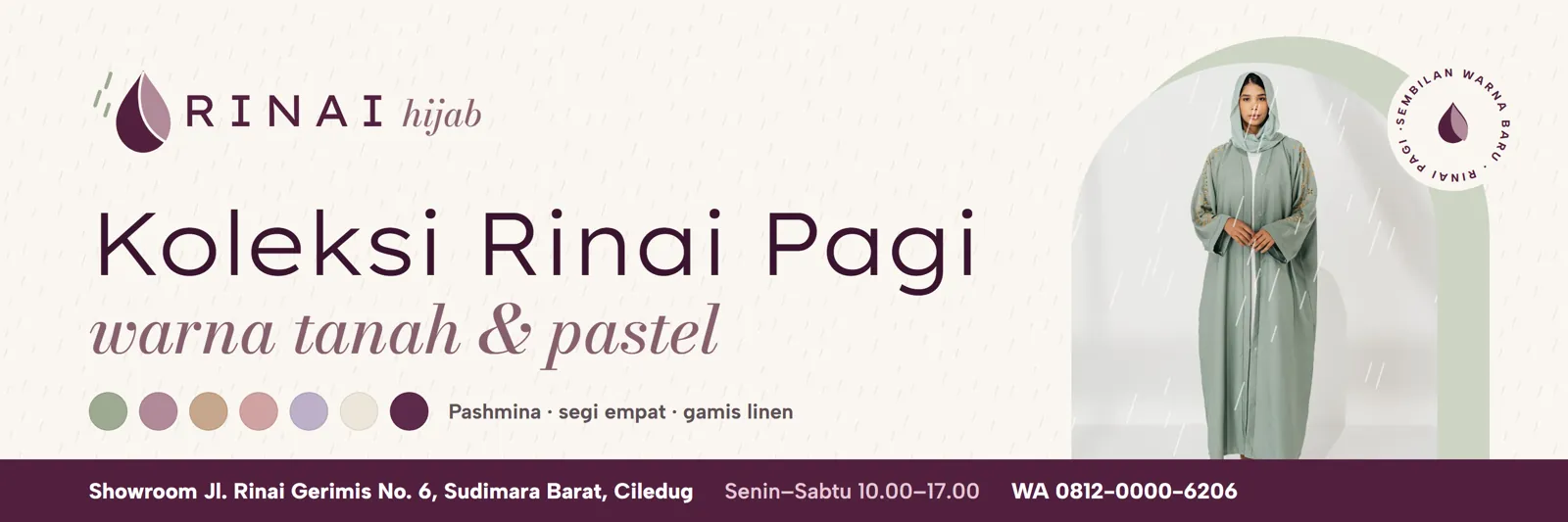 Rinai Hijab: Banner 3 × 1 m