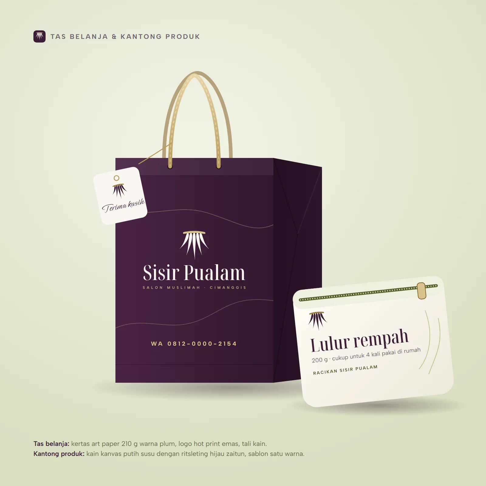 Salon Muslimah Sisir Pualam: Salon shopping bag