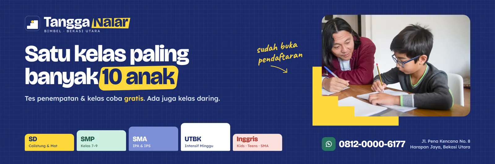 Bimbel Tangga Nalar: Spanduk 3 × 1 m